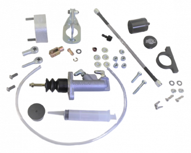 MDL LF Series 67-68 Mustang/Cougar Hydraulic Clutch Master Kit .700" bore, Black Billet Reservoir
